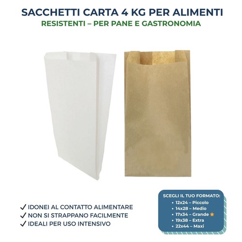 Sacchetti carta kraft alimenti - sacchetti,